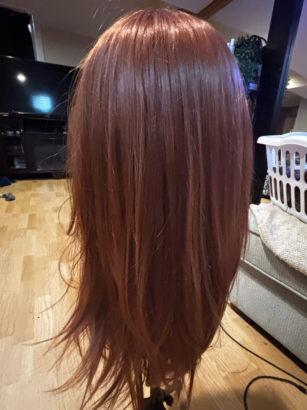 CSC Luxury Red Straight Synthetic Wig - Women Hair